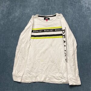 Spunk Sweatshirt Mens Large Off White Long Sleeve Crew Neck Casual Pullover